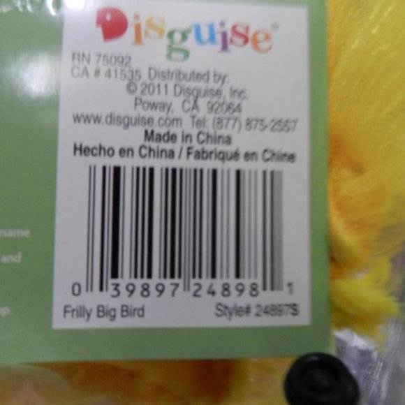 SESAME STREET "BIG BIRD" FRILLY  ADORED GIRLS SIZE 2T COMPLETE COSTUME SET NWT! - Picture 10 of 12